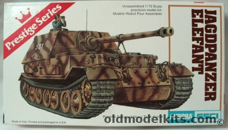Aurora-ESCI 1/72 Jagdpanzer Elefant - 25th Panzer/60th Panzergrenadier/12th SS Panzer/4th SS Panzer, 6214 plastic model kit